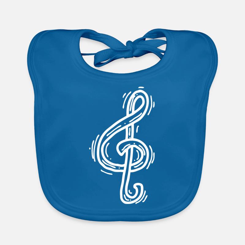 Joyful music note Organic Baby Bibs