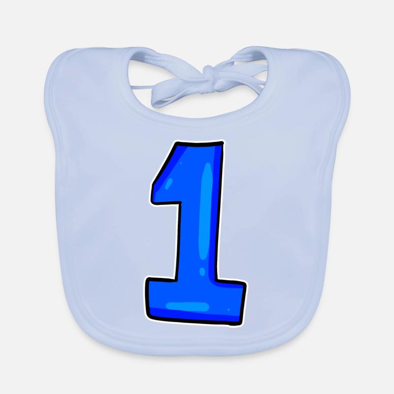1 blue Organic Baby Bibs