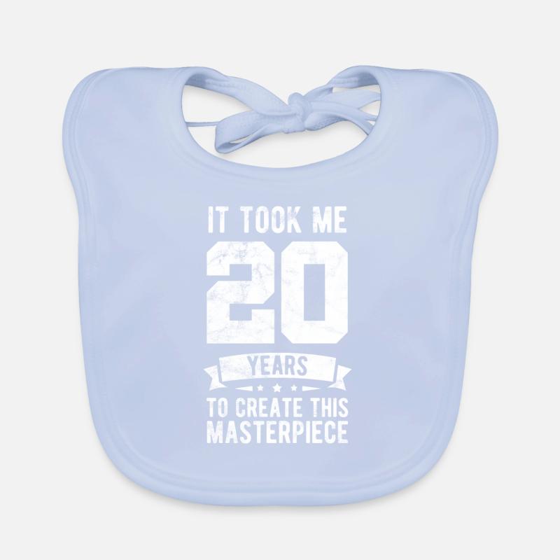 20 Years 20th Birthday Masterpiece Gift Idea Organic Baby Bibs