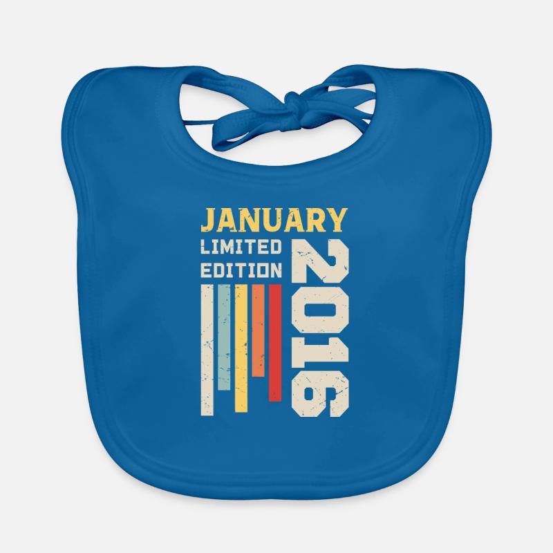 Januar 2016 - Januar 2016 Geburtstagsgeschenk - Baby Bio-Lätzchen - Pfauenblau