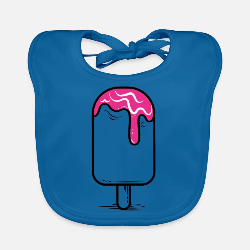 Popsicles - Bavoir bio Bébé - bleu paon
