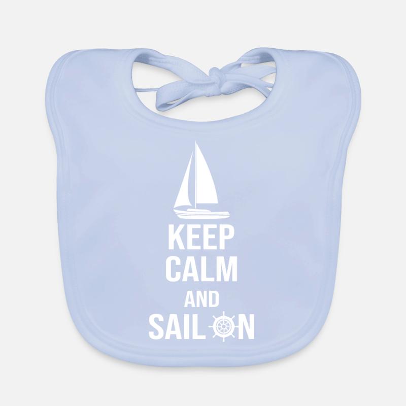 Keep calm and sail on Baby Bio-Lätzchen