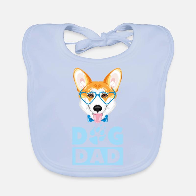 Walisischer Corgi Hund Vater Baby Bio-Lätzchen