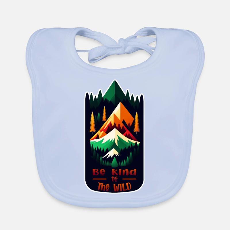 Being good with nature - mountain hiking Organic Baby Bibs