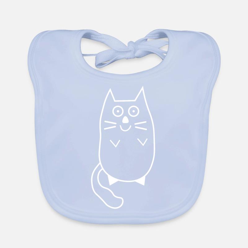 cute chubby cat Organic Baby Bibs