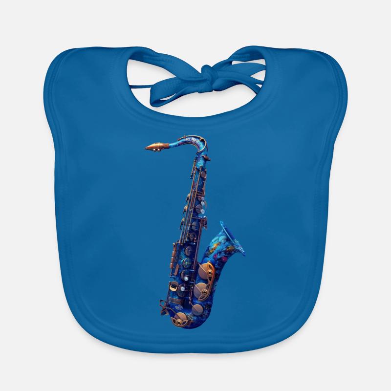 Saxophone Poisson Bavoir bio Bébé