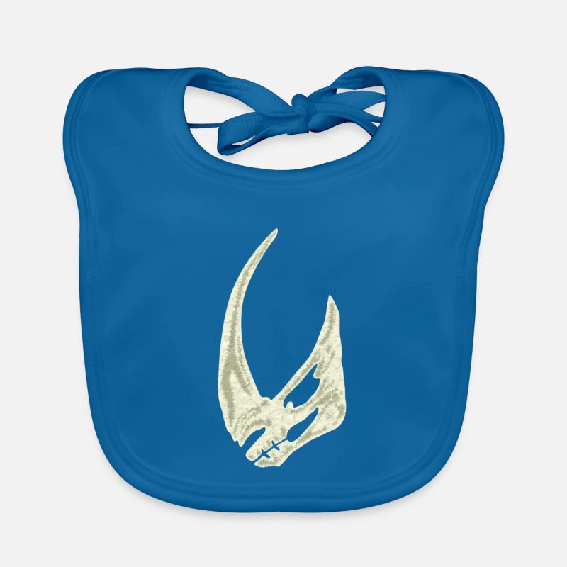 Le mudhorn - Bavoir bio Bébé - bleu paon
