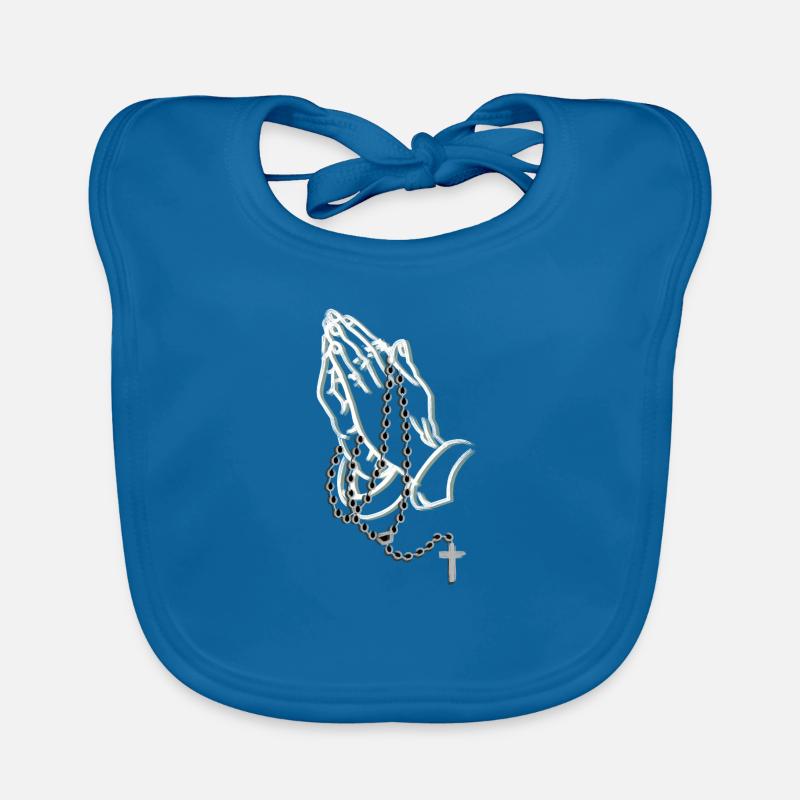 praying hands know Organic Baby Bibs