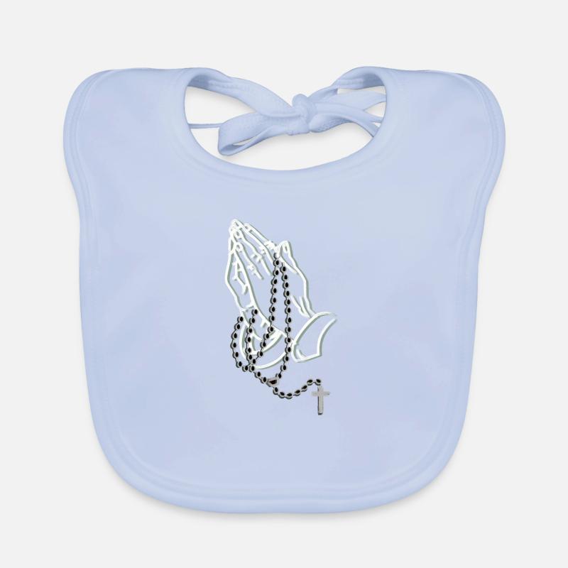 praying hands know Organic Baby Bibs