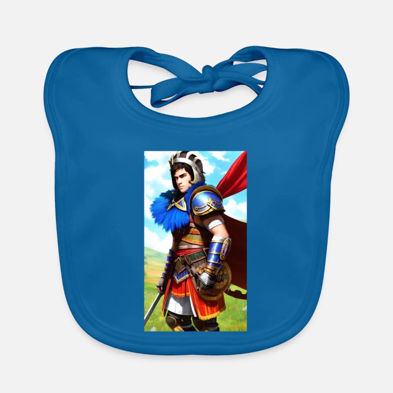 Multicolor Knight Gladiator Organic Baby Bibs