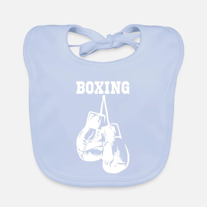 Gants de boxe blancs Bavoir bio Bébé