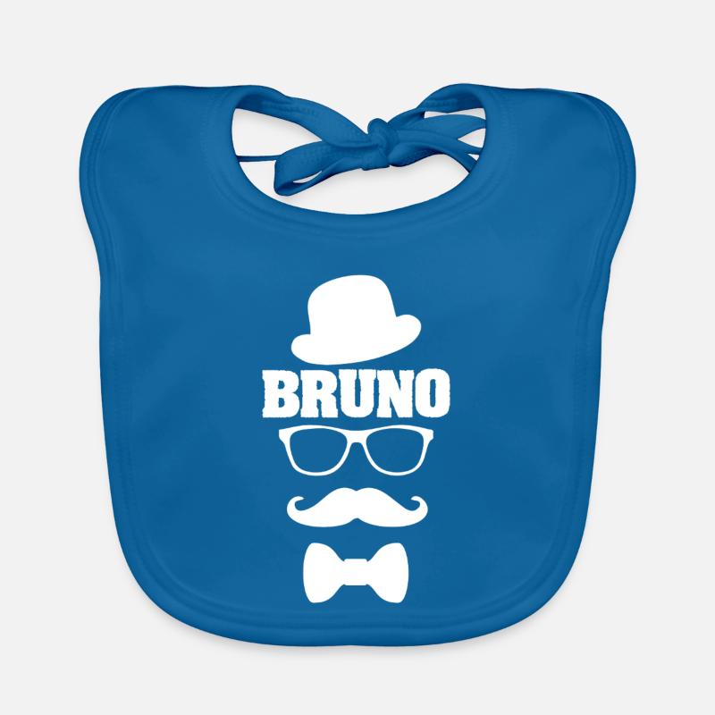 First name Bruno Organic Baby Bibs