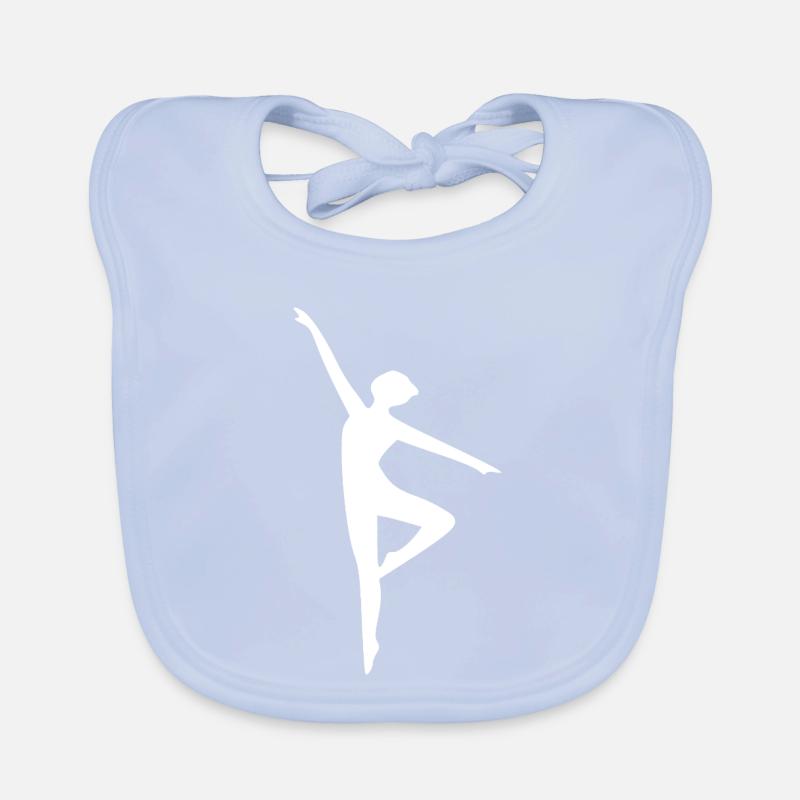 Sport Silhouettes Shadow Figure White Organic Baby Bibs
