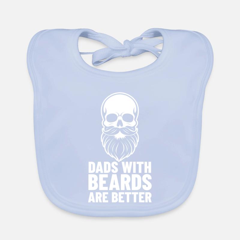 Väter mit Bärten sind besser | Totenkopf Design Baby Bio-Lätzchen