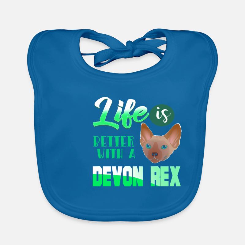 Chat Devon Rex chaton Miau Minou cadeau Bavoir bio Bébé