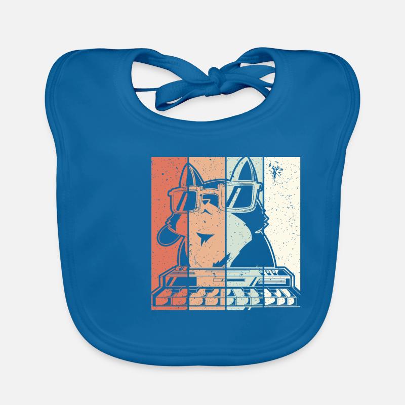 Cat On A Synthesizer Vintage Analog Techno Organic Baby Bibs