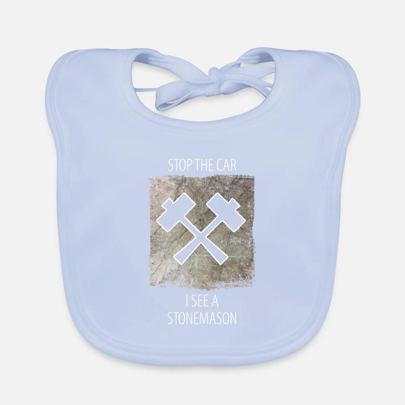 Steinmetz Steinbildhauer Spruch Baby Bio-Lätzchen