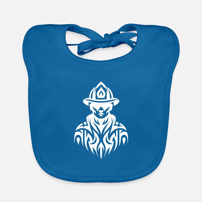 Fire Brigade Passion Profession Firefighter Organic Baby Bibs