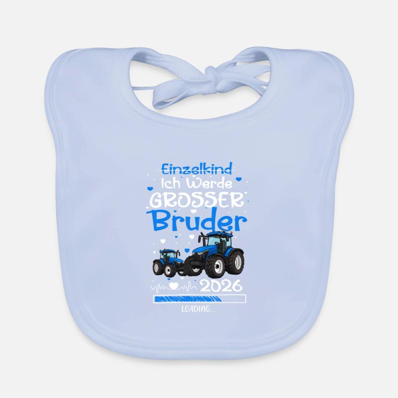 Ich Werde Großer Bruder 2026 Traktor Baby Bio-Lätzchen