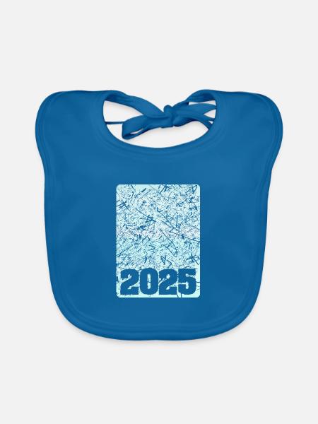 2025 - Baby Bio-Lätzchen - Pfauenblau - Vorne