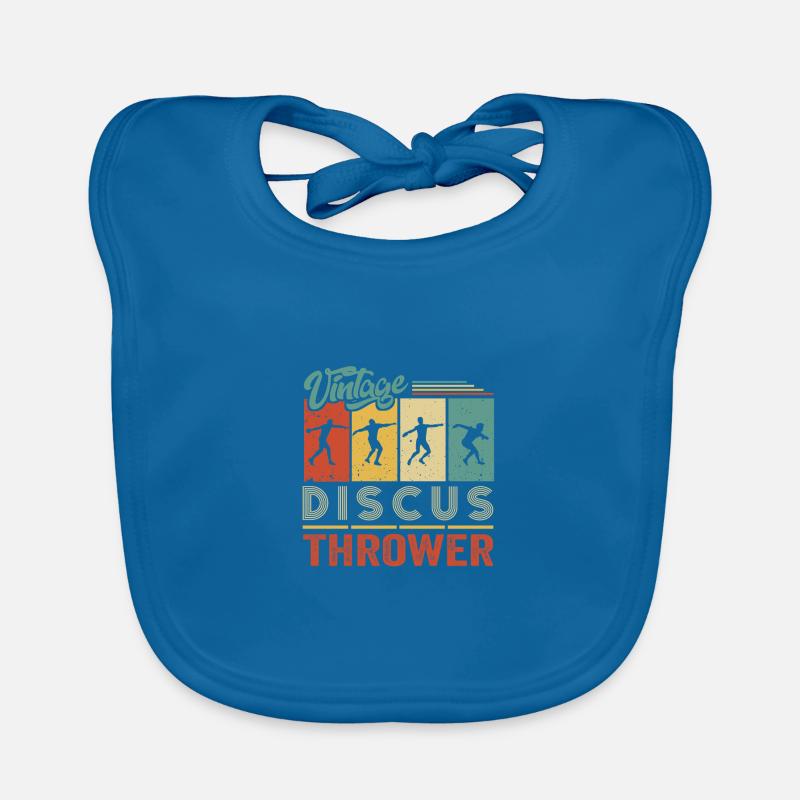 Discus Athlète Vintage Rétro Discus Lanceur Bavoir bio Bébé
