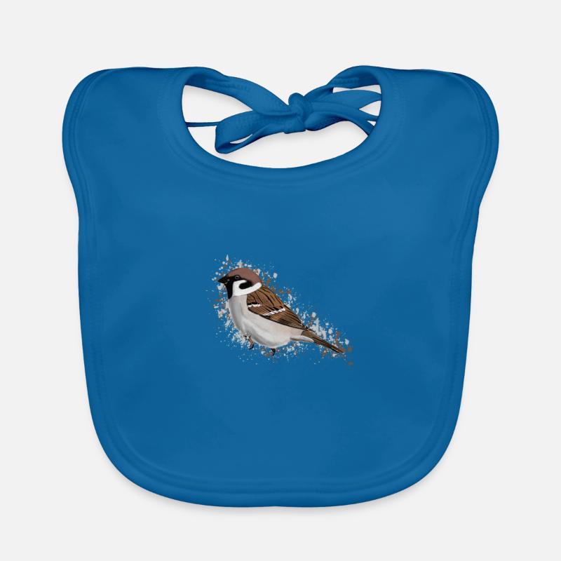 Field Sparrow Bird Bird Lover Birdwatcher Organic Baby Bibs