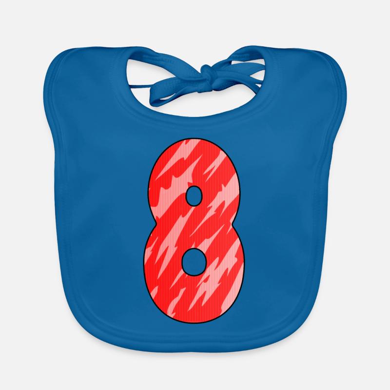8 Red Pattern Organic Baby Bibs