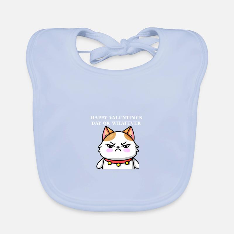 Genervte Katze Valentinstag Geschenkidee lustig Baby Bio-Lätzchen