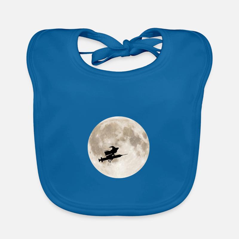 Halloween Krankenschwester Hexe Mond Spritze Baby Bio-Lätzchen