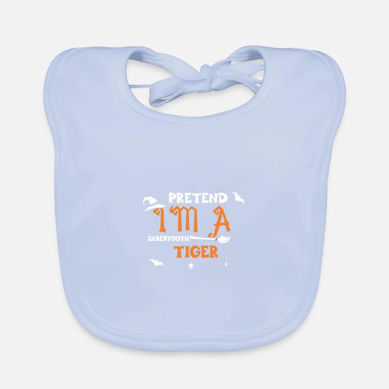 PRETEND I'M A SABERTOOTH TIGER Organic Baby Bibs