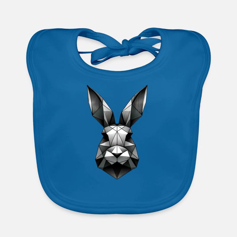 Conception géométrique de lapin polygone lapin Bavoir bio Bébé