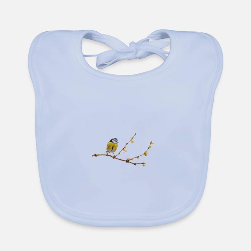 Blue Organic Baby Bibs