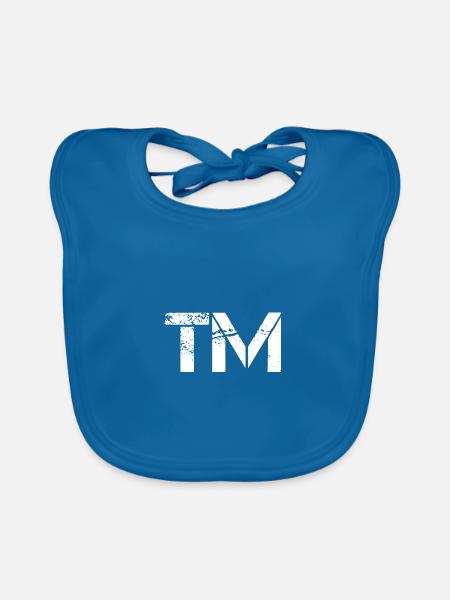 TM Gift Idea Marque de commerce Copyright Marque - Bavoir bio Bébé - bleu paon - Devant