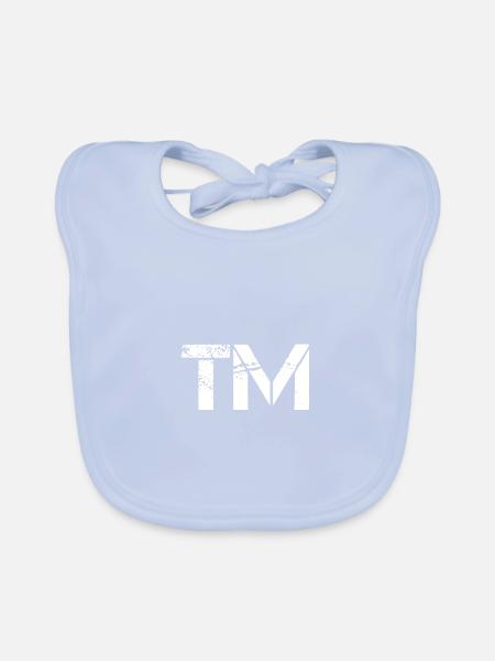 TM Gift Idea Marque de commerce Copyright Marque - Bavoir bio Bébé - bleu ciel - Devant