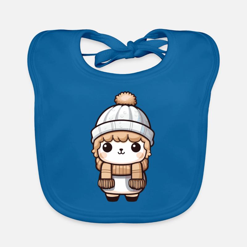 Alpaca Winter Llama Comic Organic Baby Bibs