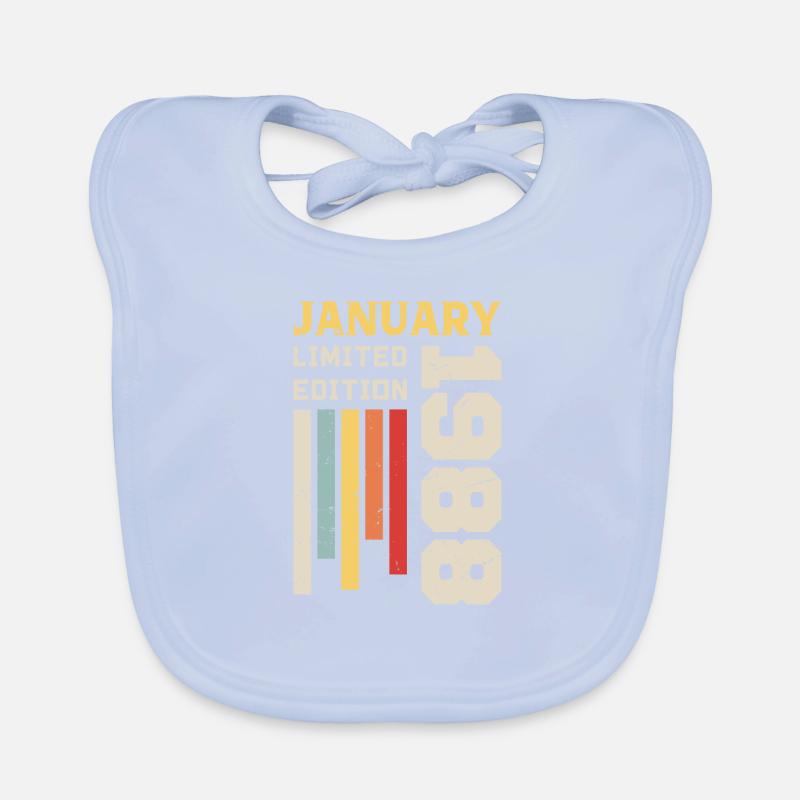 Januar 1988 - Januar 1988 Geburtstagsgeschenk Baby Bio-Lätzchen