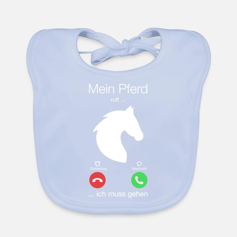 Geschenk Anruf Pferd ruft Baby Bio-Lätzchen