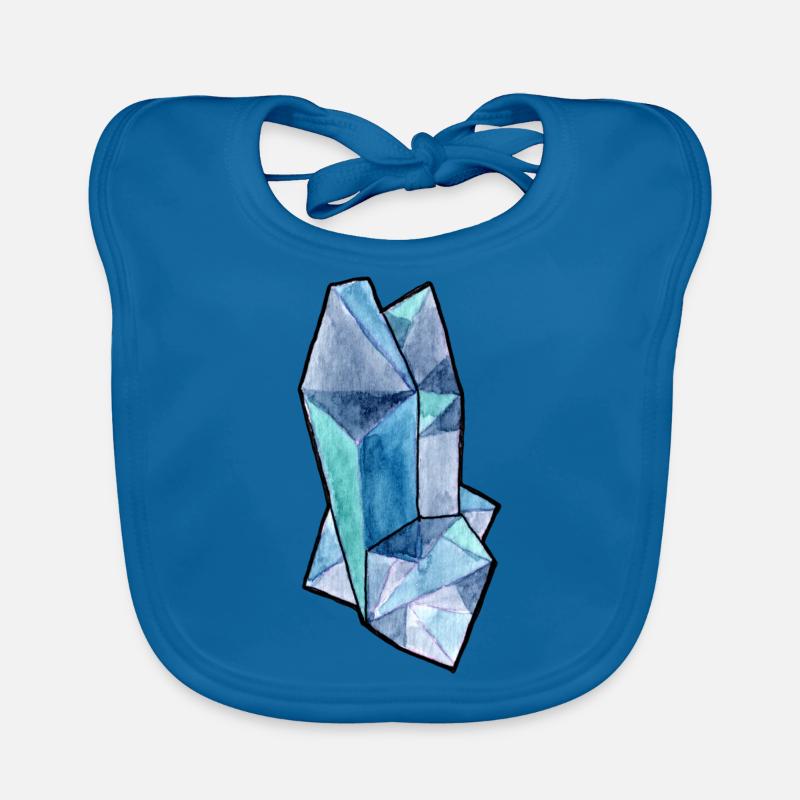 Hellblauer Kristall Baby Bio-Lätzchen