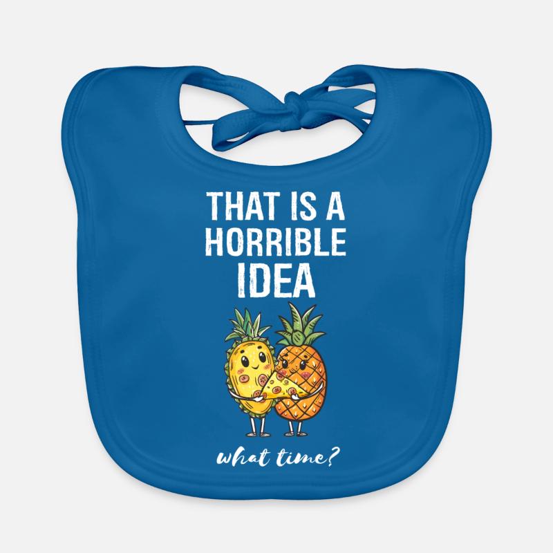 Pineapple Belongs On Pizza Pizza Pineapple Organic Baby Bibs
