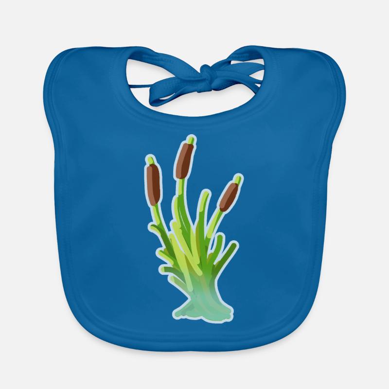 Roseau - Bavoir bio Bébé - bleu paon