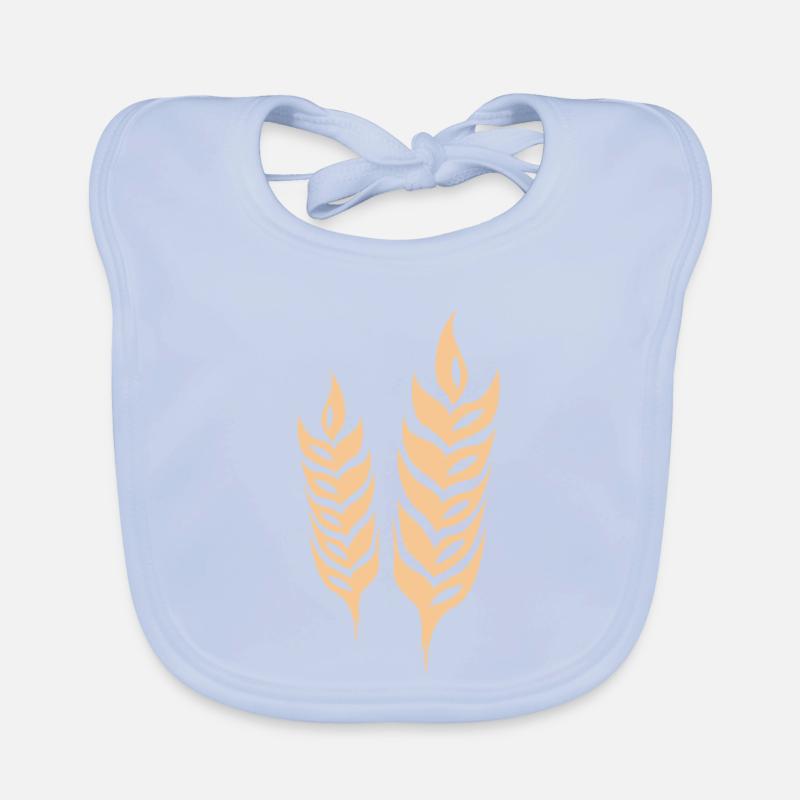 barley cereal symbol wheat logo icon vector Organic Baby Bibs