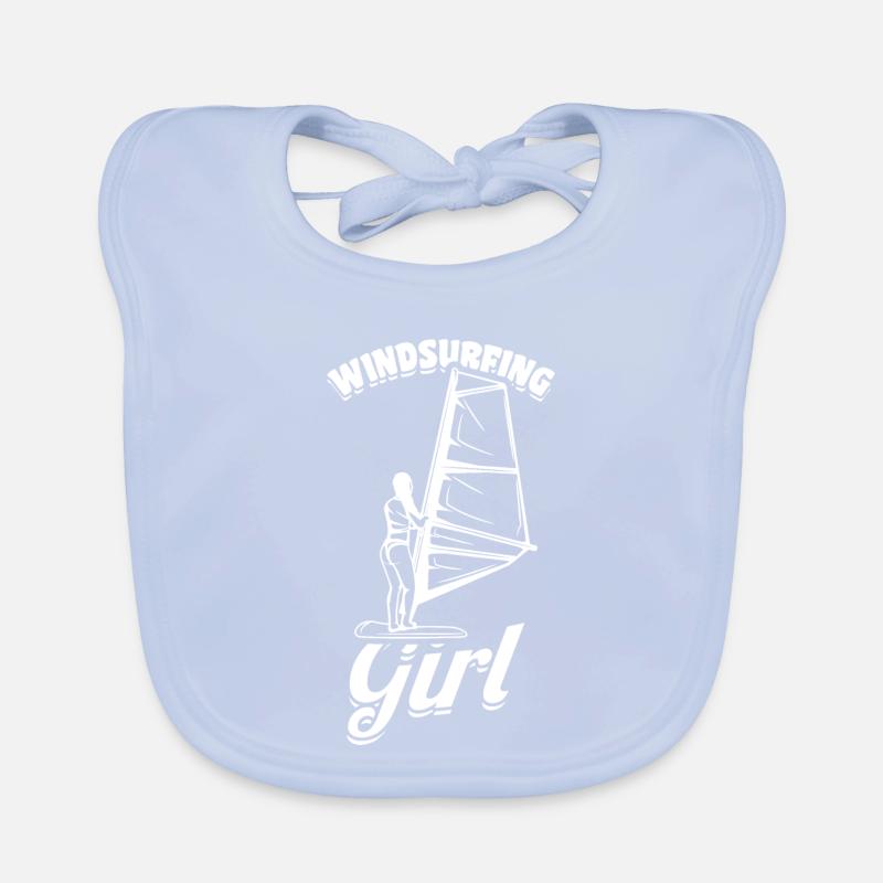 Windsurfer Mädchen Baby Bio-Lätzchen