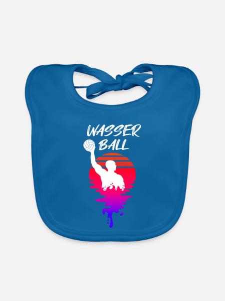 Wasserball Spieler Sunset - Baby Bio-Lätzchen - Pfauenblau