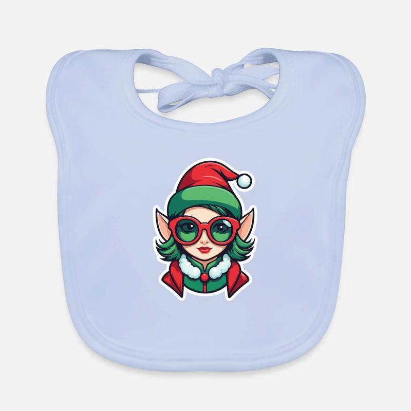 Dessin de Noël elfe Bavoir bio Bébé