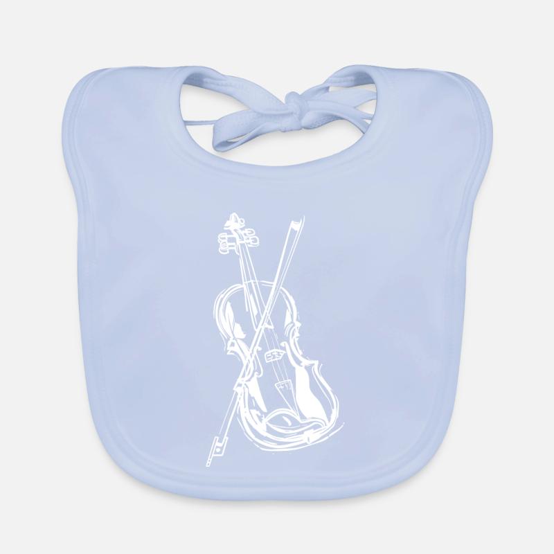 Dessin de violon Bavoir bio Bébé