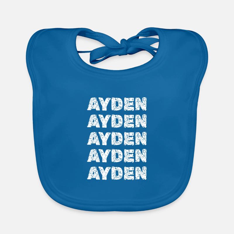 First name Ayden Organic Baby Bibs