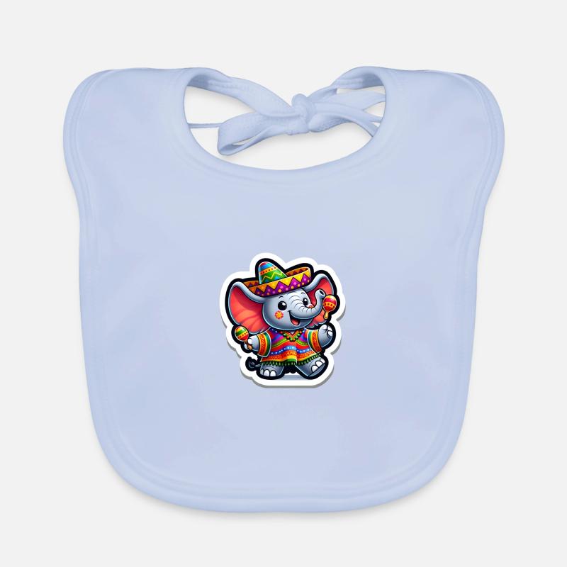 Cinco de Mayo Elefant mit Sombrero Cartoon Baby Bio-Lätzchen