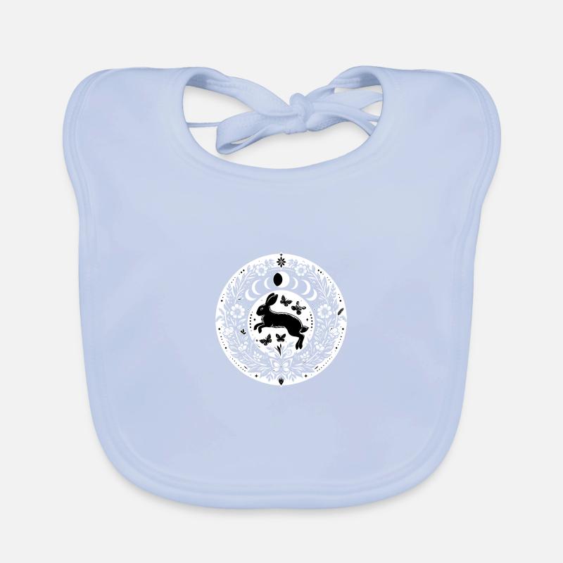 Easter Ostara Eostre Pagan Spring Hare Organic Baby Bibs
