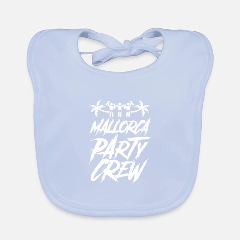 Mallorca Party Crew Holidays Organic Baby Bibs