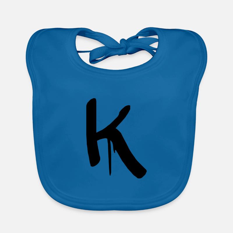 Letter K graffiti Organic Baby Bibs